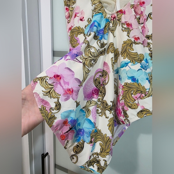 Designer MARYAN MELHORN Gathered Floral One-Piece Swimsuit - Picture 12 of 15